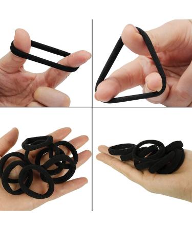 ILamourCar 50 Seamless Cotton Hair Elastics for Girls, Babies, and Women - Black - Buy Online on SooperMarket.com