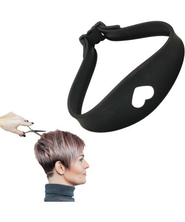 Hairline Shaping Tool | Hairline Shaping Haircut Bands Tool - Adjustable Curved Silicone Haircut Bands for Hair Salons and Home Black - Buy Online on SooperMarket.com