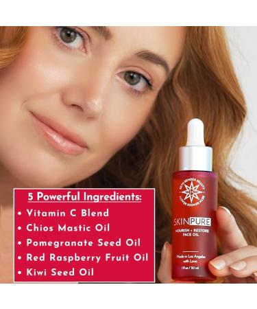 Beth Bender Beauty SKINPURE Vitamin C Face Oil - Anti-Aging & Anti-Wrinkle Formula - 1 Fl Oz | International Shipping Available - Buy Online on SooperMarket.com