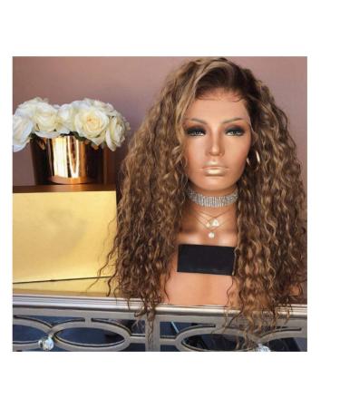 BGHJUE N Wig Yellow Roll Synthetic Wig For Women Left Side Parting White Color Heat Resistant Replacement Hair Wigs High Density