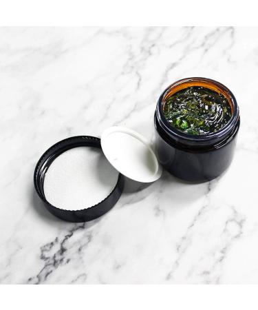 BPFY 24 Pack 2 oz Round Amber Glass Cosmetic Jars with Inner Liners and Black Lids Travel Jars Refillable Containers for Makeup Cream Lotion Sugar Scrubs Eye Shadow Slime Paint Jewelry 2oz Amber - Buy Online on SooperMarket.com