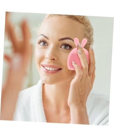 minkissy 12 Pcs Rabbit Ears Facial Brush Facial Cleanser Brush Hand Held Massager Face Massager Brush Crystal Perfume Bottle Wash Face Home Facial Brush Body Face Brush Cat Paw Washbasin Light Pinkx3pcs 7.5x7.5cmx3pcs - Buy Online on SooperMarket.com