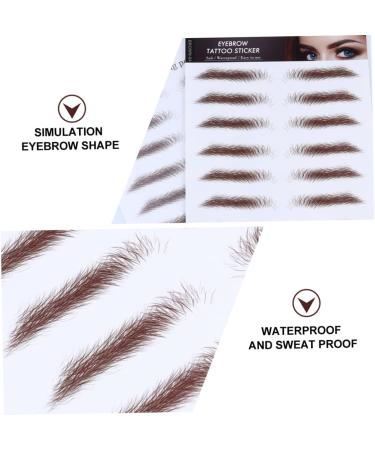 PLAFOPE 4pcs Eyebrow Stickers Eyebrow Transfer Sticker Black Stickers Eyebrow Stencils 4d Shaper Transport 21x15cm Brown - Buy Online on SooperMarket.com