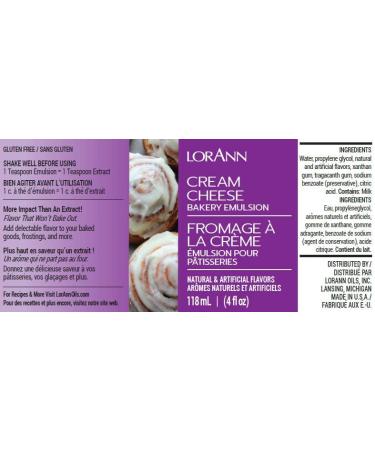 LorAnn Oils Gourmet Bakery Emulsion Pack - Cream Cheese, Lemon, Strawberry (3x4oz) - Buy Online on SooperMarket.com