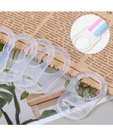 Vicloon Silicone Baby Dummy Pacifier Holder Clip Adapter - 12Pcs Transparent White - Buy Online on SooperMarket.com