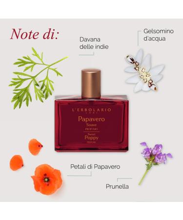 L'Erbolario Sweet Poppy - Notes Of Mandarin Orange Red Poppy And Amber - Floral Fragrance For Women - Evanescent Sweet Scent - Evokes Romance And Mystery - Long Lasting - 1.6 Oz EDP Spray Sweet Poppy 1.6 Ounce (Pack of 1) - Buy Online on SooperMarket.com