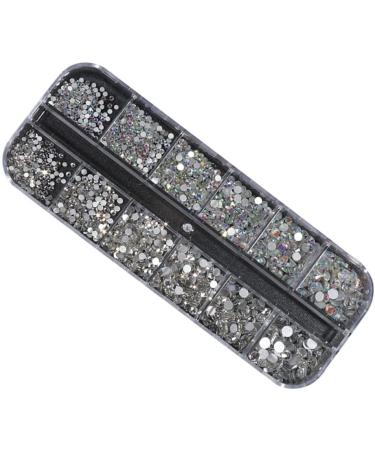 Nail Art Gems Flat Back Round Nail Rhinestones AB Mixed Nail Crystals for DIY Crafts 1Box nail art gems - Buy Online on SooperMarket.com
