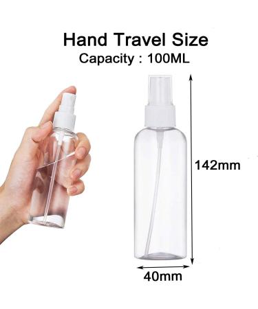 4Pcs 100ml Spray Bottle Empty Plastic Fine Mist Travel Atomiser Set with 2 Funnels & 12 Labels - Clear Refillable & Reusable Bottle Toiletries Liquid Containers for Cosmetic Make-up by JamHooDirect - Buy Online on SooperMarket.com