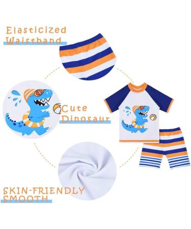 Buy AMZTM Baby Boys UV Protection Dinosaur Swim Set | White Swim Shorts & Swimwear for Kids - International Shipping Available - Buy Online on SooperMarket.com