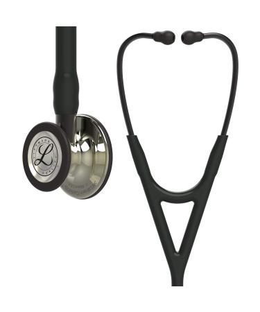 3M Littmann Cardiology IV Diagnostic Stethoscope Champagne-Finish Chestpiece Black Tube Smoke Stem and Headset 69 cm 6179 Champagne Chestpce Black Tube Smoke Stem/Headset Single