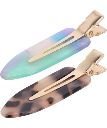 No Bend Hair Clip No Crease Duckbill Hair Clips No Crease Hair Clips Bangs Hair Clip No Dent Hair Barrettes Styling Duckbill Clips(Leopard) - Buy Online on SooperMarket.com