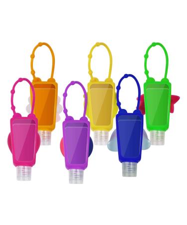 VHOPMORE 6Pcs Kids Travel Hand Sanitizer Bottles with Keychain Holder - Dinosaur Design, 30ml Leak Proof Refillable Containers - Buy Online on SooperMarket.com