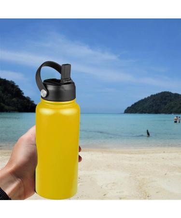 FLORAPELL Straw Lid for Hydro Flask Wide Mouth Bottles - Black | Fits 32/40oz | Replacement Cap with Straw & Flex Handle - Buy Online on SooperMarket.com