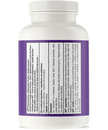 AOR - Zen Theanine 225mg 120 Capsules - L-Theanine Supplement for Mental Health Mood Support Cognitive Support Calm Support Supplement Focus Supplement Relaxation and Sleep Support 120 count (Pack of 1) - Buy Online on SooperMarket.com