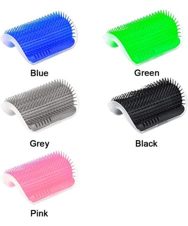 Cat Self Groomer Wall Corner Massage Comb for Long & Short Fur Cats - Grey - Buy Online on SooperMarket.com