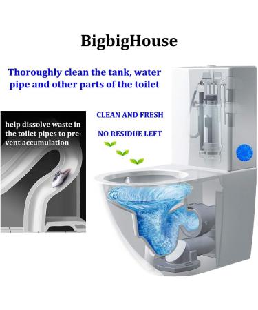 Eco-Friendly Toilet Bowl Cleaner and Deodorizer BigbigHouse Automatic Toilet Tank Flush Cleaner Pucks Blue Tablets Keep Your Bathroom Fresh Clean and Sanitary-6 Pack - Buy Online on SooperMarket.com