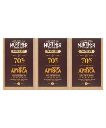 Mortimer Chocolate 70% West African Chocolate for Hot Chocolate Drinking & Cooking 750g (3 x 250g)