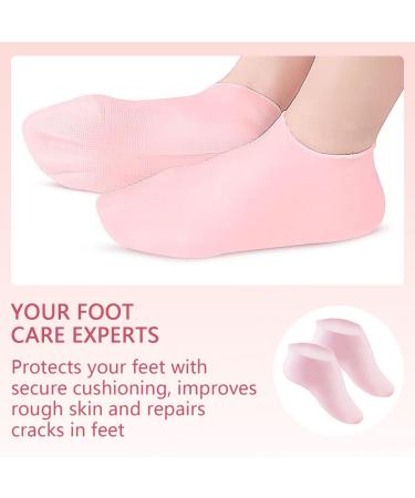 LNQ LUNIQI 1 Pair Silicone Socks Feet Moisturising Socks Callus Socks Anti Cracked Feet Gel Socks Moisturising for Callus Removal Spa Foot Care Foot Mask Pink - Buy Online on SooperMarket.com