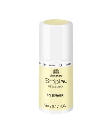 alessandro Striplac Peel or Soak - Sweet Sorbets - Lemon Ice - Vegan - LED Nail Polish in Yellow - For Perfect Nails in 15 Minutes 5 ml