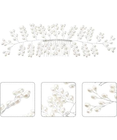 Frcolor Bridal Hair Comb Elegant Pearls Wedding Hair Comb Handmade Wedding Hair Accessories - Buy Online on SooperMarket.com