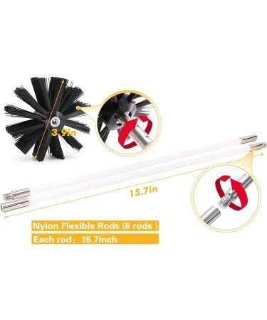 DPD 10 Feet Dryer Vent Cleaner Kit - Flexible Rods & Lint Remover for Effective Dryer Duct Cleaning - Buy Online on SooperMarket.com