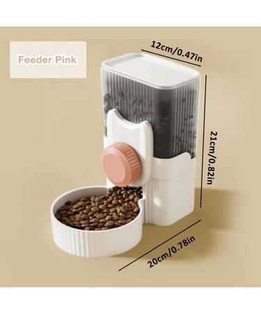 Automatic Cage Feeder | Small Animal Water Dispenser | Cat Food Dispenser | For Hamster Guinea Pig Rabbit Chinchilla Ferret Gerbil Pink feeder - Buy Online on SooperMarket.com