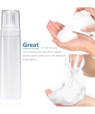 8.5oz White Foam Pump Bottle 4 Pack - Refillable Travel Hand Soap & Shampoo Dispenser - Buy Online on SooperMarket.com