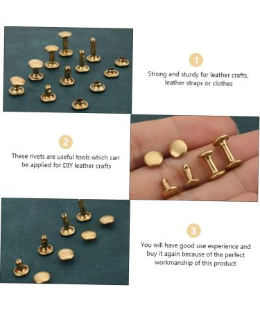 STOBOK 40 Sets Rivet Leather Belt Leather Leash Metal Trim Leather Crafts Repair Studs Mushroom Nails Bags - Buy Online on SooperMarket.com