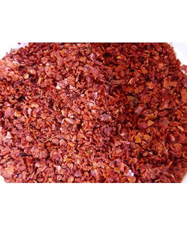 Minced Dried Red Bell Pepper Flakes (1-3mm) - 100g (Ideal for use in Sausages Burgers and Sauces)