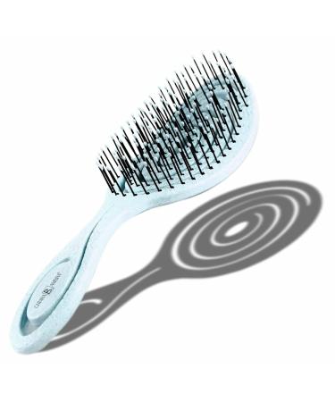 Chiara Ambra Bio Hairbrush Hairbrush without Ziepen Discrining Suitable for curls & long hair of women men & children scalp massage brush climate -neutral brush blue