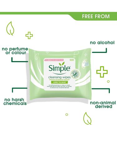 Simple Kind To Skin Cleansing Facial Wipes - 3 Pack (75 Wipes Total) - Buy Online on SooperMarket.com
