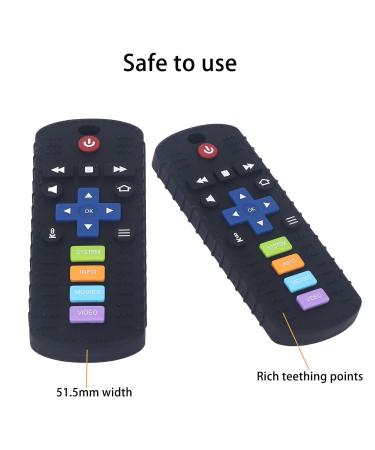 Silicone TV Control Teething Toy for Toddlers - Wear Resistant Baby Shower Gift (Black) - Buy Online on SooperMarket.com