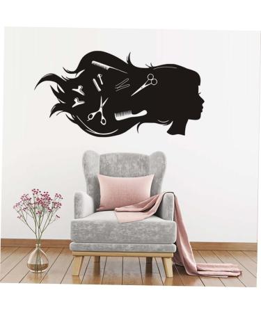 Gogogmee Self-Adhesive Wall Sticker Wall Sticker for Hair Salon Barber Shop Wall Decal Homedecor Wall Sticker for Salon Decoration for Home Hairdressing Wall Sticker Wall Decals - Buy Online on SooperMarket.com