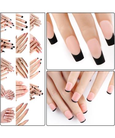 Ruarby 600x Full Cover Stick on Nail Artificial Nails French Tip False Nails Press On Nail Ballerinas False Nails for Woman MDF01 - Buy Online on SooperMarket.com
