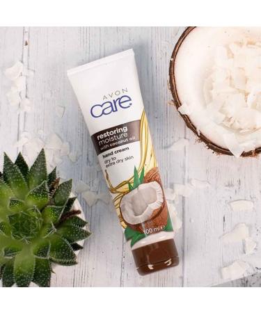 Buy 2 x Avon Care Restoring Moisture Hand Cream with Coconut Oil - 75 ml | Hydrating Hand Cream for Soft Skin | International Shipping Available - Buy Online on SooperMarket.com