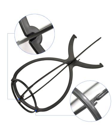 Wig Stand Holder - Rbenxia 6pcs Portable Durable Plastic Folding Hairpieces Display Tool - Black - Buy Online on SooperMarket.com
