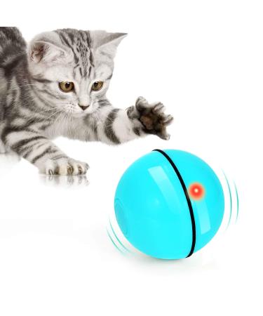 WWVVPET interactive cat toys ball with LED light 360 self-rotating ball USB rechargeable electrical cat toy stimulation hunting instinct Funny hunter toys cat ball sky