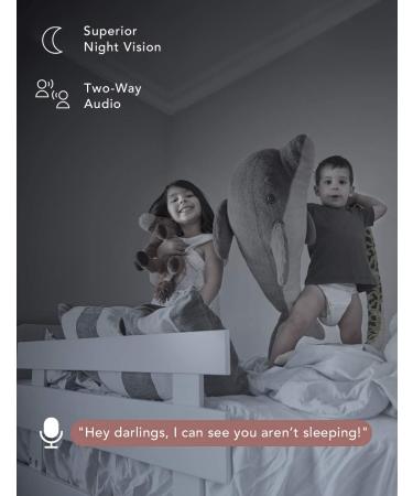 Nooie Smart Baby Monitor WiFi Camera 1080P Indoor Home Security Camera with Alexa Compatibility, Night Vision, 360-degree Motion Tracking - Buy Online on SooperMarket.com