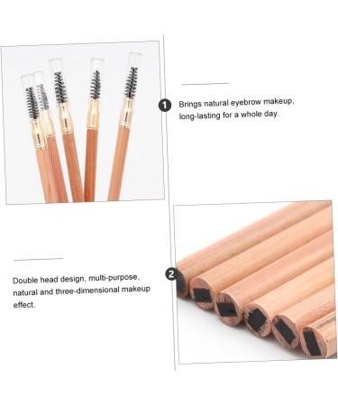 PLAFOPE 2pcs Double Ended Eyebrow Pencil with Brush Makeup Eyebrow Tool Women Makeup Pencils Eyeliner Wood - Buy Online on SooperMarket.com