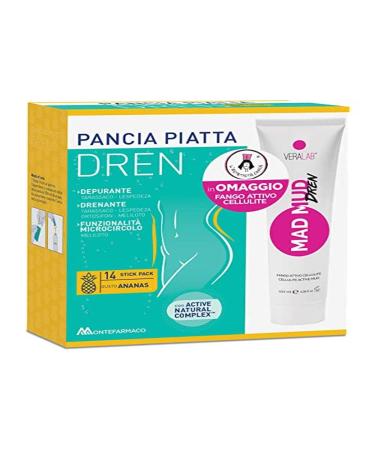 Montefarmaco Pancia Piatta Dren Gusto Pineapple 14 Stick Pack + VeraLab Fango 100ml