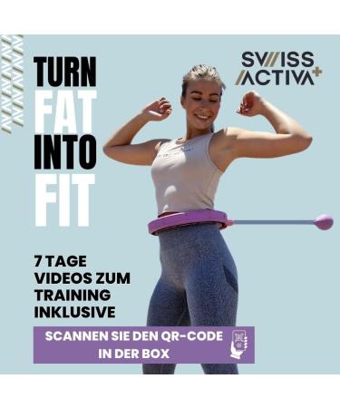 Swiss Activa+ Infinity Hoop Smart Weighted Hula Hoop with Counter | Exercise Equipment for Women Weight Loss | S2 XXL Purple Blue - Buy Online on SooperMarket.com