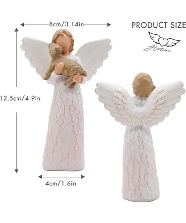Dog Angel Figurine - Memorial Pet Loss Gift for Grieving Owners - Hand-Carved Guardian Angel Sculpture - Buy Online on SooperMarket.com