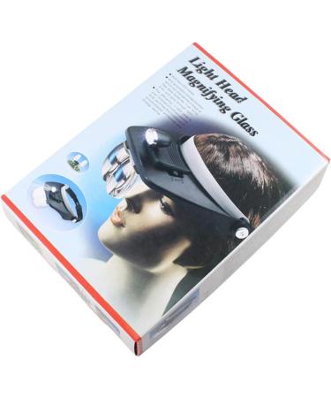 Head Mount Magnifier with LED Lights Headband Magnifier Head-Mounted Glass 1.2X 1.8X 2.5X 3.5X Lens Head Mount Magnifier Jewelers Glasses - Buy Online on SooperMarket.com
