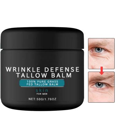 Tallow Face Moisturizer | Wrinkles Defense Tallow Face Wash Tallow Night Serums and Cream | Skin Care Moisturizer for Men Diminish Fine Lines and Wrinkles 50g - Buy Online on SooperMarket.com