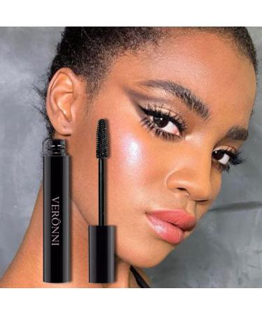 Waterproof Black Mascara 4D Silk Fiber Lash Mascara Mascara Volume and Length No Clumping Easy to Apply & Smudge-Proof Voluminous Mascara Long-Lasting Eye Makeup 0.24 Fl Oz(01 Black) - Buy Online on SooperMarket.com