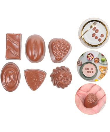 HOMSFOU 24 Pcs Simulation Chocolate Decorative Chocolate Decor Fake Candy Cake Decorating Fake Cookies Kids Bulk for Desserts Desktop Fake Chocolate Artificial Children's Products Pvc 3d Coffeex4pcs 3.9X2.8X1.8CMx4pcs - Buy Online on SooperMarket.com