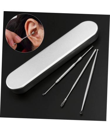 Stainless Steel Ear Spoon Set - 3pcs T Tool Earmuffs Ear Cleaners Kit for Ear Wax Removal - Buy Online on SooperMarket.com