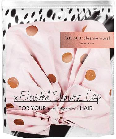 Kitsch Luxe Shower Cap - Blush Dot Design - One Size (Pack of 1) - Buy Online on SooperMarket.com