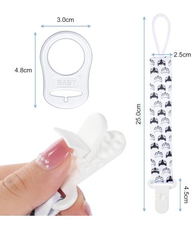 Aolso Silicone Dummy Clips Adapter 4pcs - Baby Pacifier Holder & Teething Toy Straps - Buy Online on SooperMarket.com
