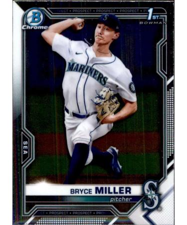 2021 Bowman Chrome Draft #BDC-64 Bryce Miller RC Rookie Seattle Mariners MLB Baseball Trading Card